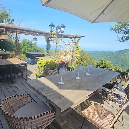 Domaine Colonna-Santini Gite Avec Piscine & Spa, Vue Mer Et Montagnes Porri